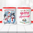 Karácsonyi bögre – hóember család (No 2)-8