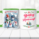 Karácsonyi bögre – hóember család-9