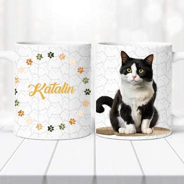 Cicás bögre – névvel személyre szabva