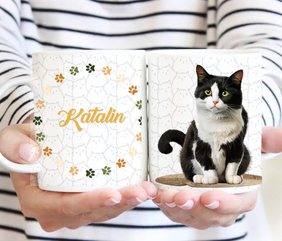 Cicás bögre – névvel személyre szabva