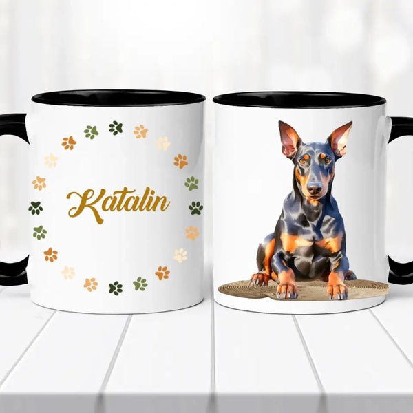 Nagy kutyás bögre – névvel