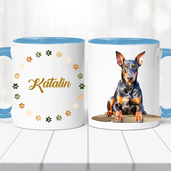 Nagy kutyás bögre – névvel