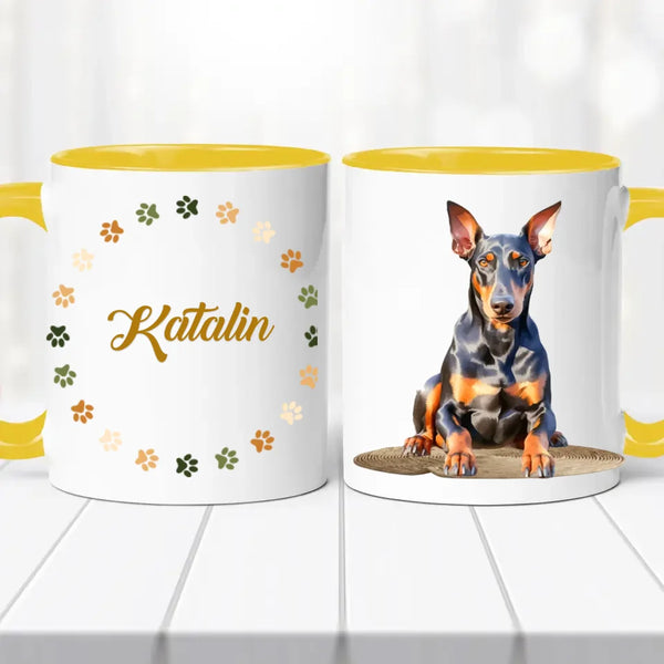 Nagy kutyás bögre – névvel