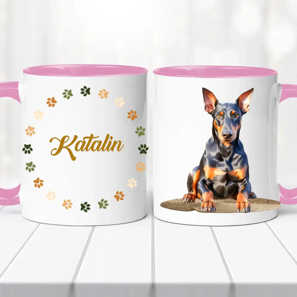 Nagy kutyás bögre – névvel