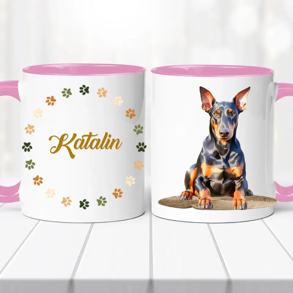 Nagy kutyás bögre – névvel