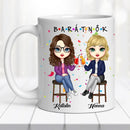 Barátnős bögre – bárszékes illusztrációval-3