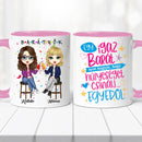 Barátnős bögre – bárszékes illusztrációval-5