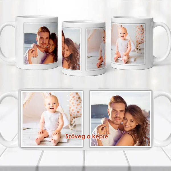 Fényképes bögre – két fotóval, személyre szabva