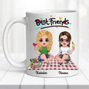 Barátnős bögre – piknikezős illusztrációval-3