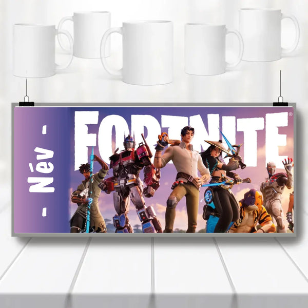 Fortnite bögre – névvel személyre szabva No.2