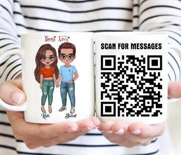 Szerelmes bögre - személyre szabott QR kóddal - 0