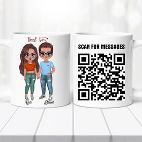Szerelmes bögre - személyre szabott QR kóddal