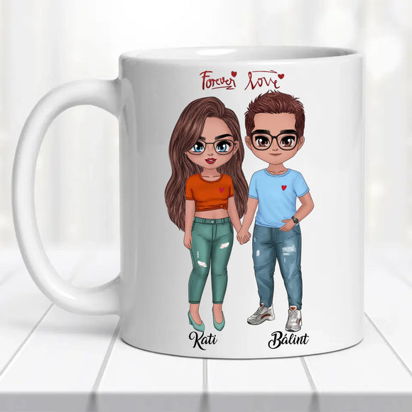 Szerelmes bögre - személyre szabott QR kóddal