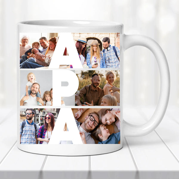 Fényképes bögre – „APA” felirattal