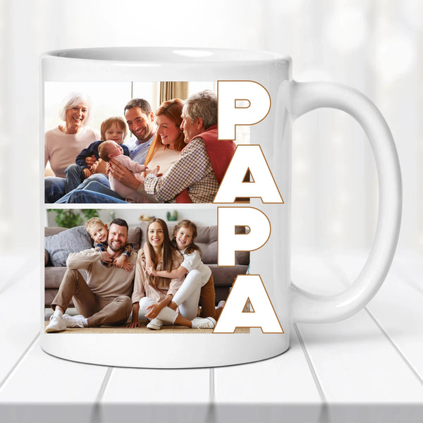 Fényképes bögre – PAPA felirattal