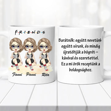 Barátnős bögre - saját idézettel