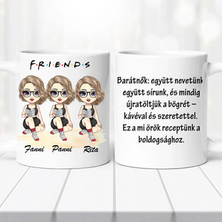Barátnős bögre - saját idézettel