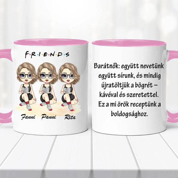 Barátnős bögre - saját idézettel