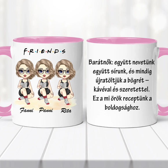 Barátnős bögre - saját idézettel
