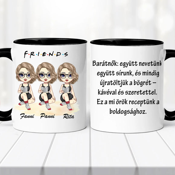 Barátnős bögre - saját idézettel