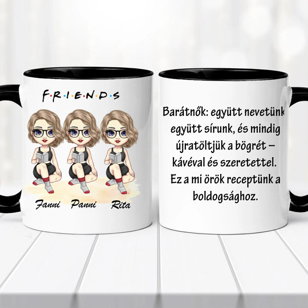 Barátnős bögre - saját idézettel