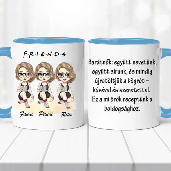 Barátnős bögre - saját idézettel