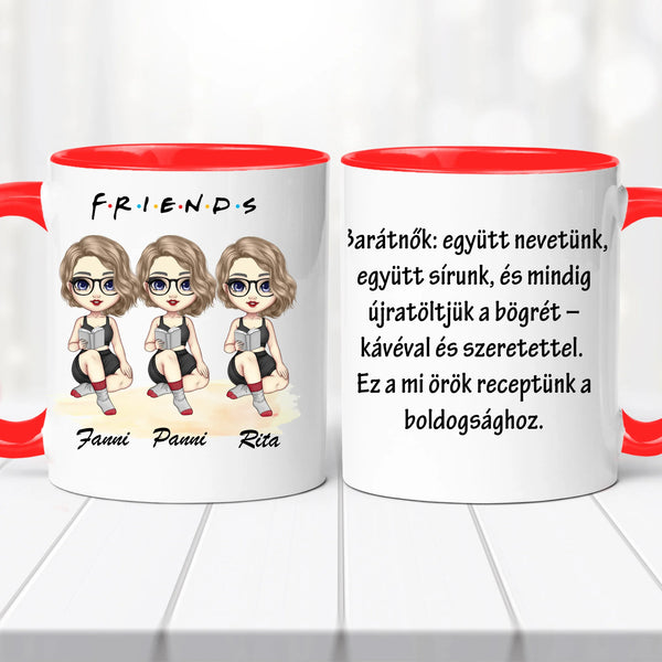 Barátnős bögre - saját idézettel