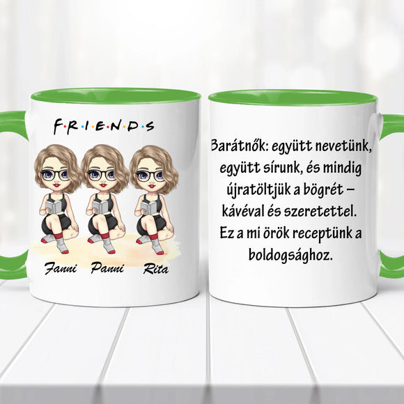 Barátnős bögre - saját idézettel