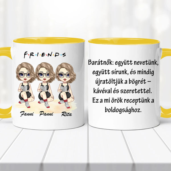 Barátnős bögre - saját idézettel