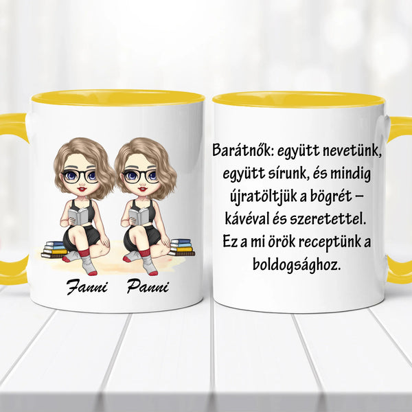 Barátnős bögre - saját idézettel
