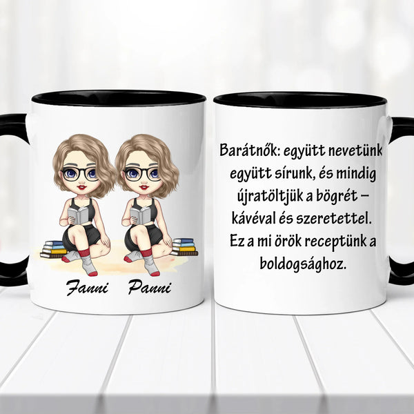 Barátnős bögre - saját idézettel