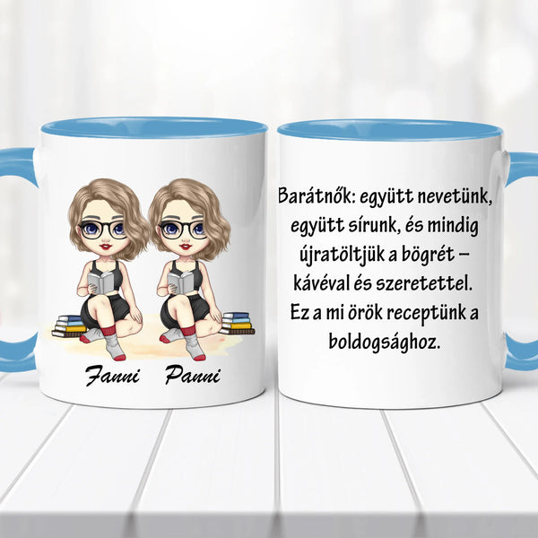 Barátnős bögre - saját idézettel