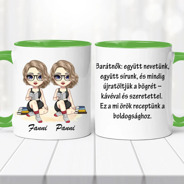 Barátnős bögre - saját idézettel