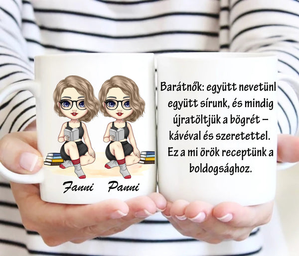 Barátnős bögre - saját idézettel