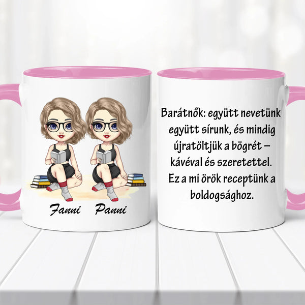 Barátnős bögre - saját idézettel
