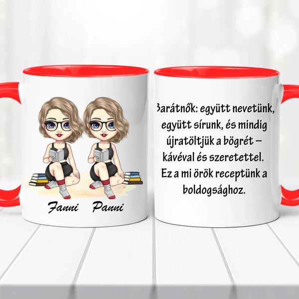 Barátnős bögre - saját idézettel