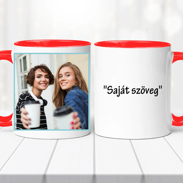 A véletlen munkatárssá tett minket... - saját szöveges, fényképes bögre