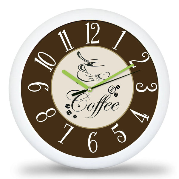 Klasszikus kávés falióra többféle választható háttérrel