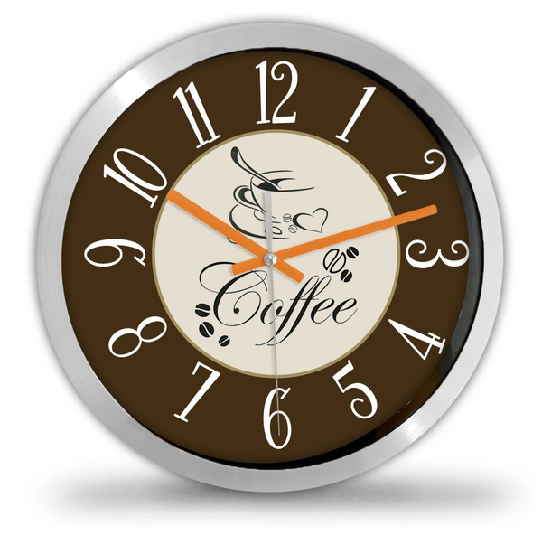 Klasszikus kávés falióra többféle választható háttérrel