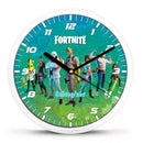 Gamer falióra lila-kék háttérrel, battle royale karakter sziluettekkel és egyedi névfelirattal.