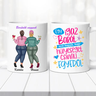 Barátnős bögre – két lányos dizájn No2.