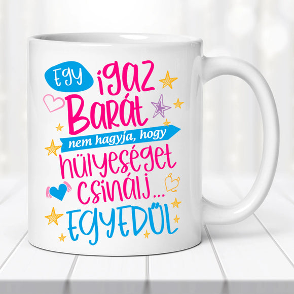 Barátnős bögre – két lányos dizájn No2.