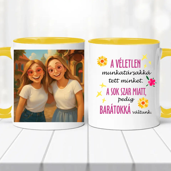 AI fényképes barátnős bögre – Mese ihlette saját képpel