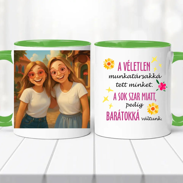 AI fényképes barátnős bögre – Mese ihlette saját képpel