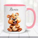 Névre szóló állatos bögre gyerekeknek – saját névvel és választható képpel
