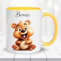 Névre szóló állatos bögre gyerekeknek – saját névvel és választható képpel