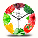 Fruits & Vegetables konyhai falióra színes gyümölcsökkel és zöldségekkel.