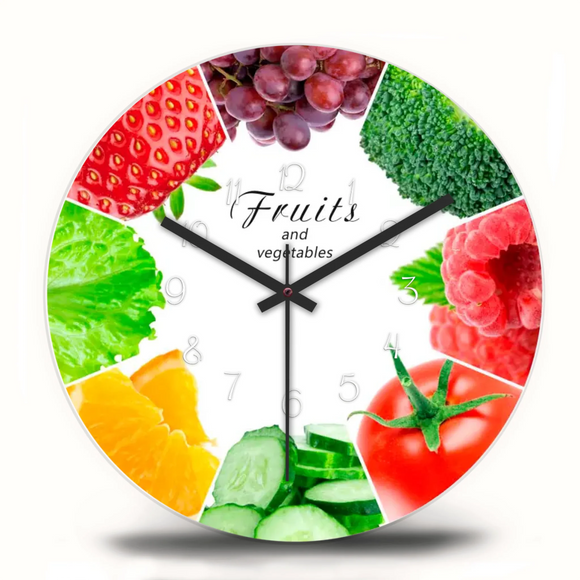 Fruits & Vegetables konyhai falióra színes gyümölcsökkel és zöldségekkel.