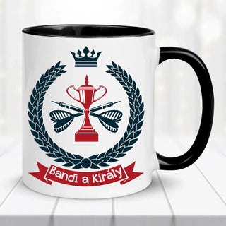 Darts bögre – Királyi stílus, egyedi felirattal