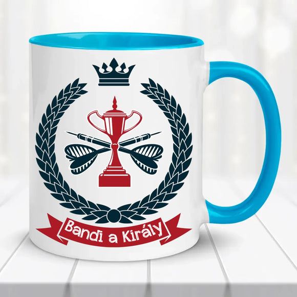 Darts bögre – Királyi stílus, egyedi felirattal